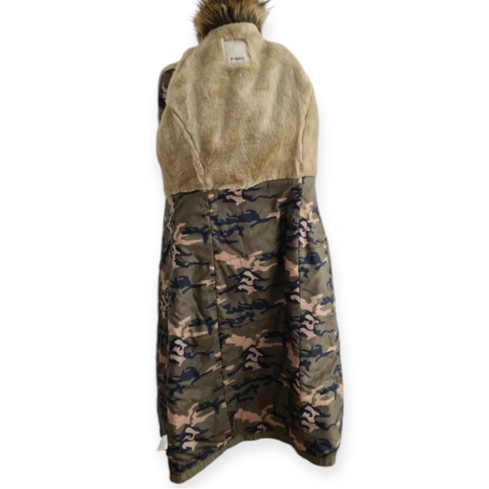PINKO Faux Fur Military Parka - Picture 7 of 15